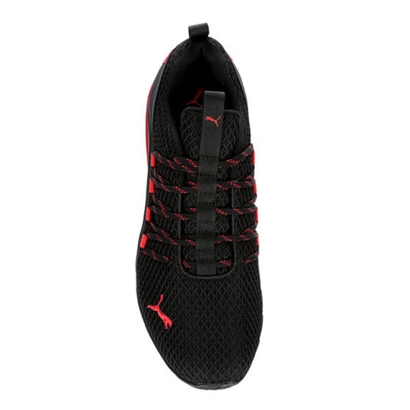Puma AXELION SoftFoam+ Men's Black/Red Athletic Running Training Low Top Shoes - Picture 4 of 6